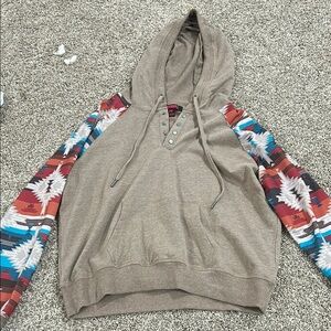Cropped western hoodie